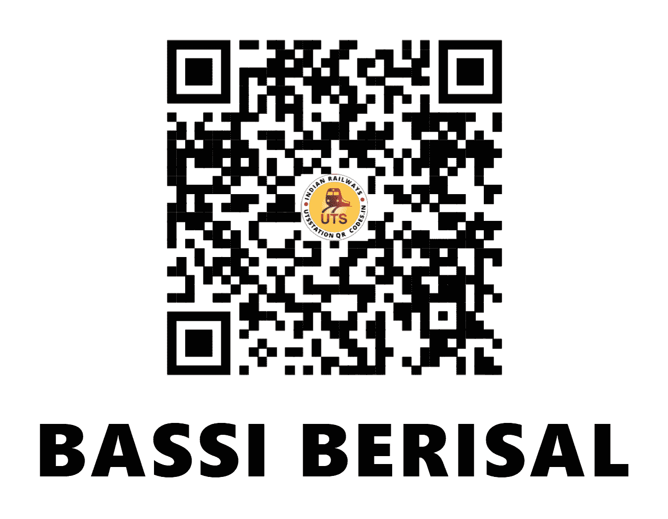 UTS QR Code for BASSI BERISAL - BSSL (WC - RAJASTHAN)