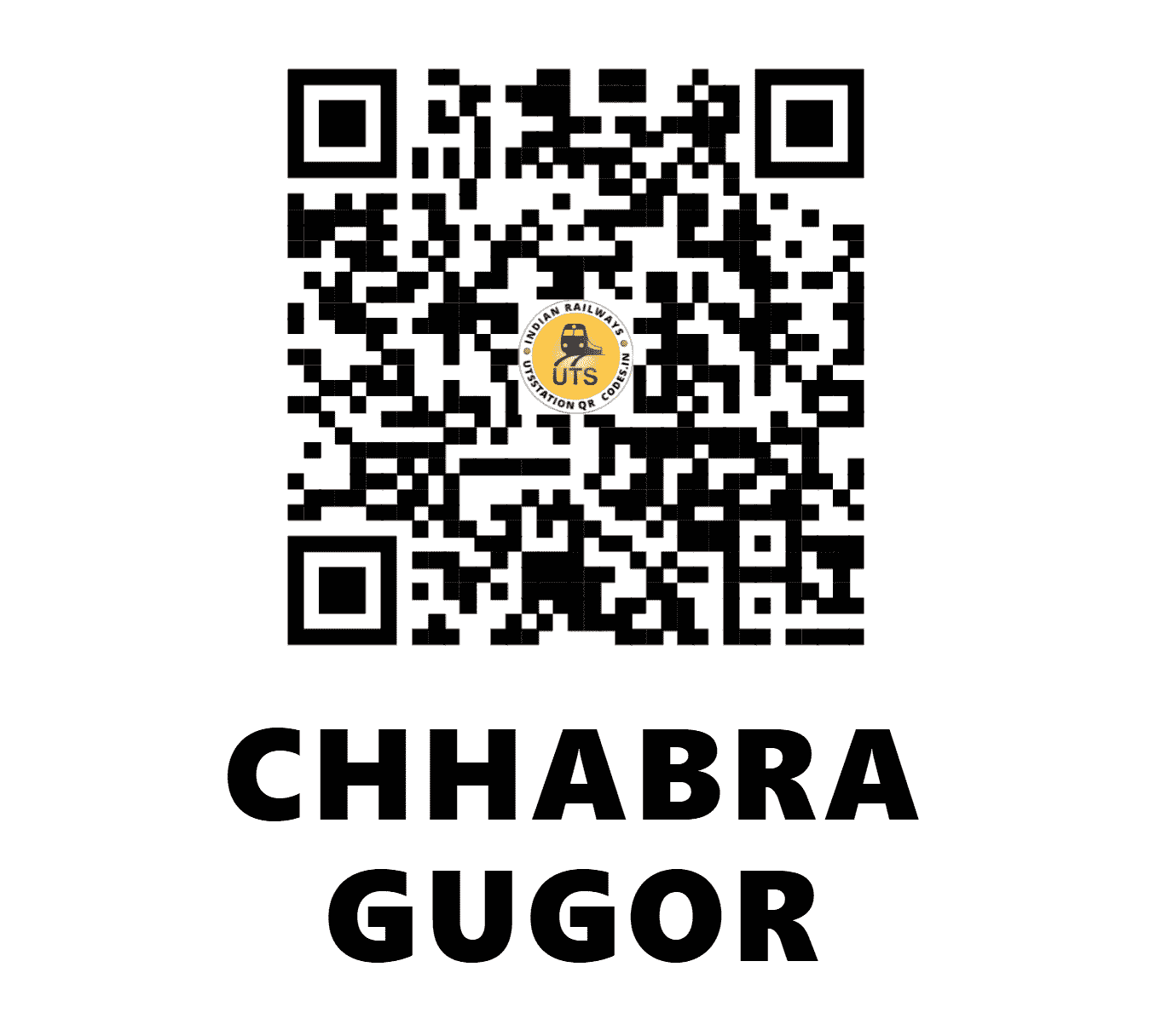 UTS QR Code for CHHABRA GUGOR - CAG (WC - RAJASTHAN)