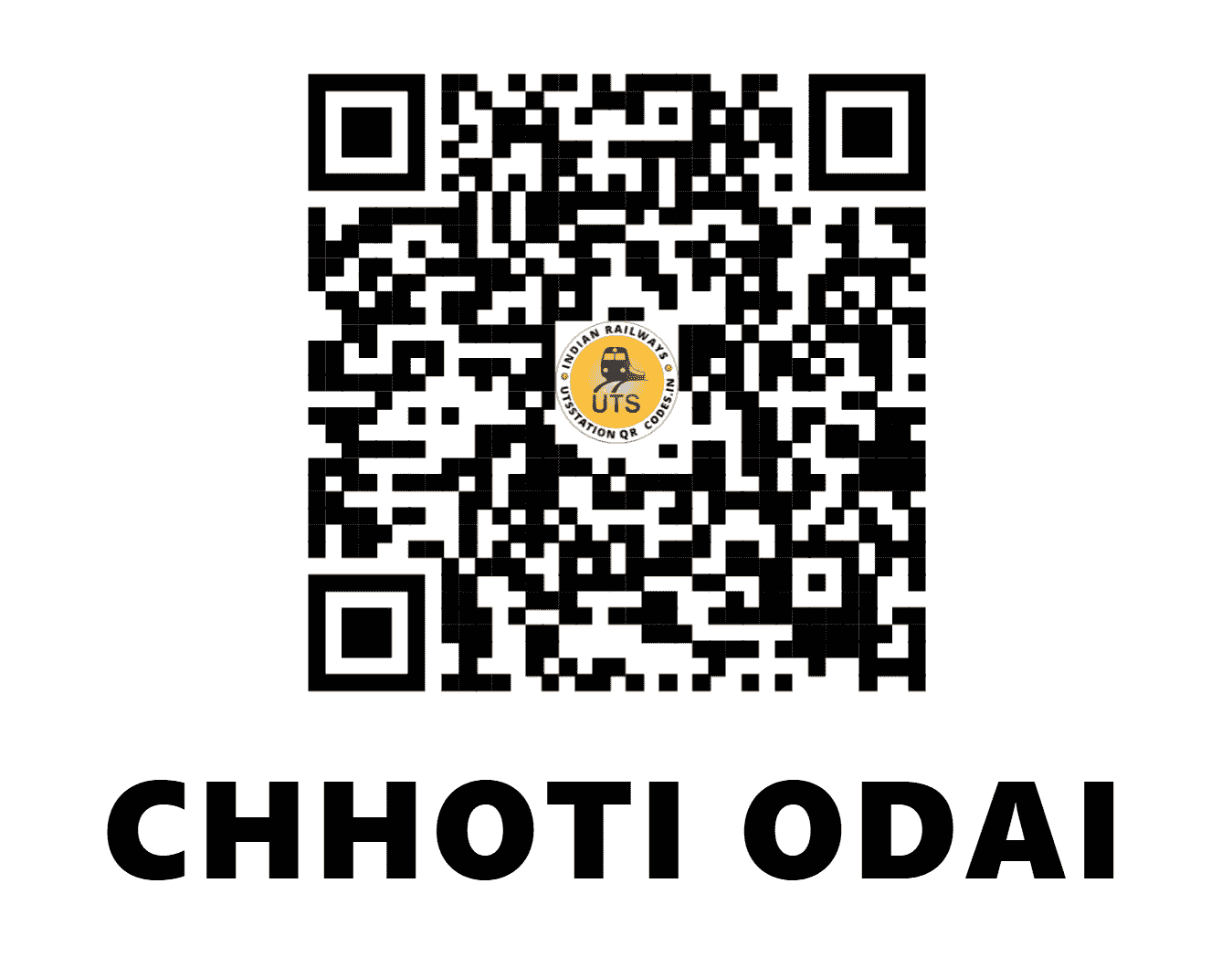 UTS QR Code for CHHOTI ODAI - COO (WC - RAJASTHAN)
