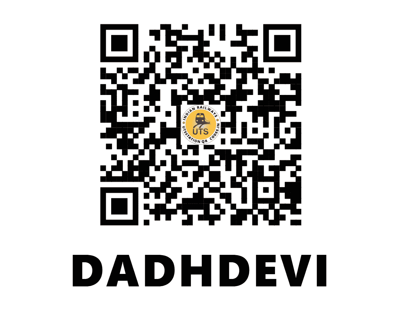 UTS QR Code for DADHDEVI - DDV (WC - RAJASTHAN)