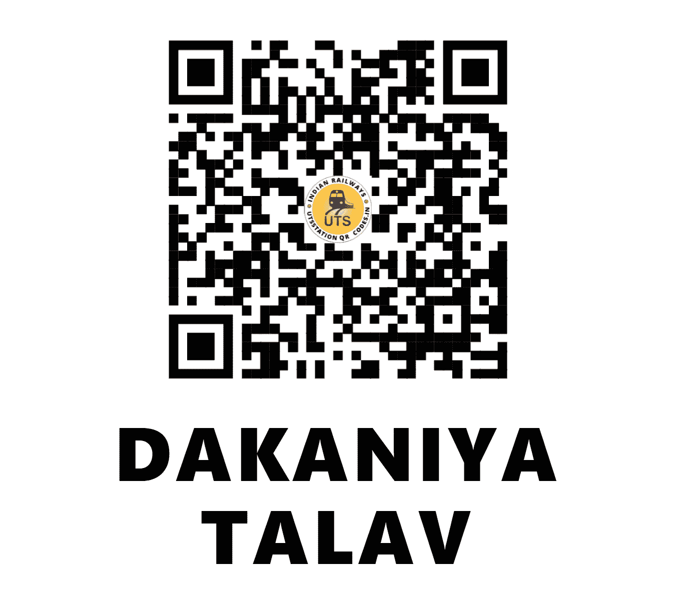UTS QR Code for DAKANIYA TALAV - DKNT (WC - RAJASTHAN)