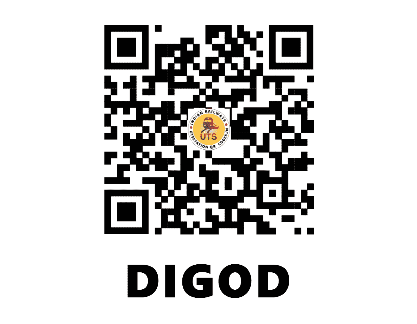 UTS QR Code for DIGOD - DXD (WC - RAJASTHAN)