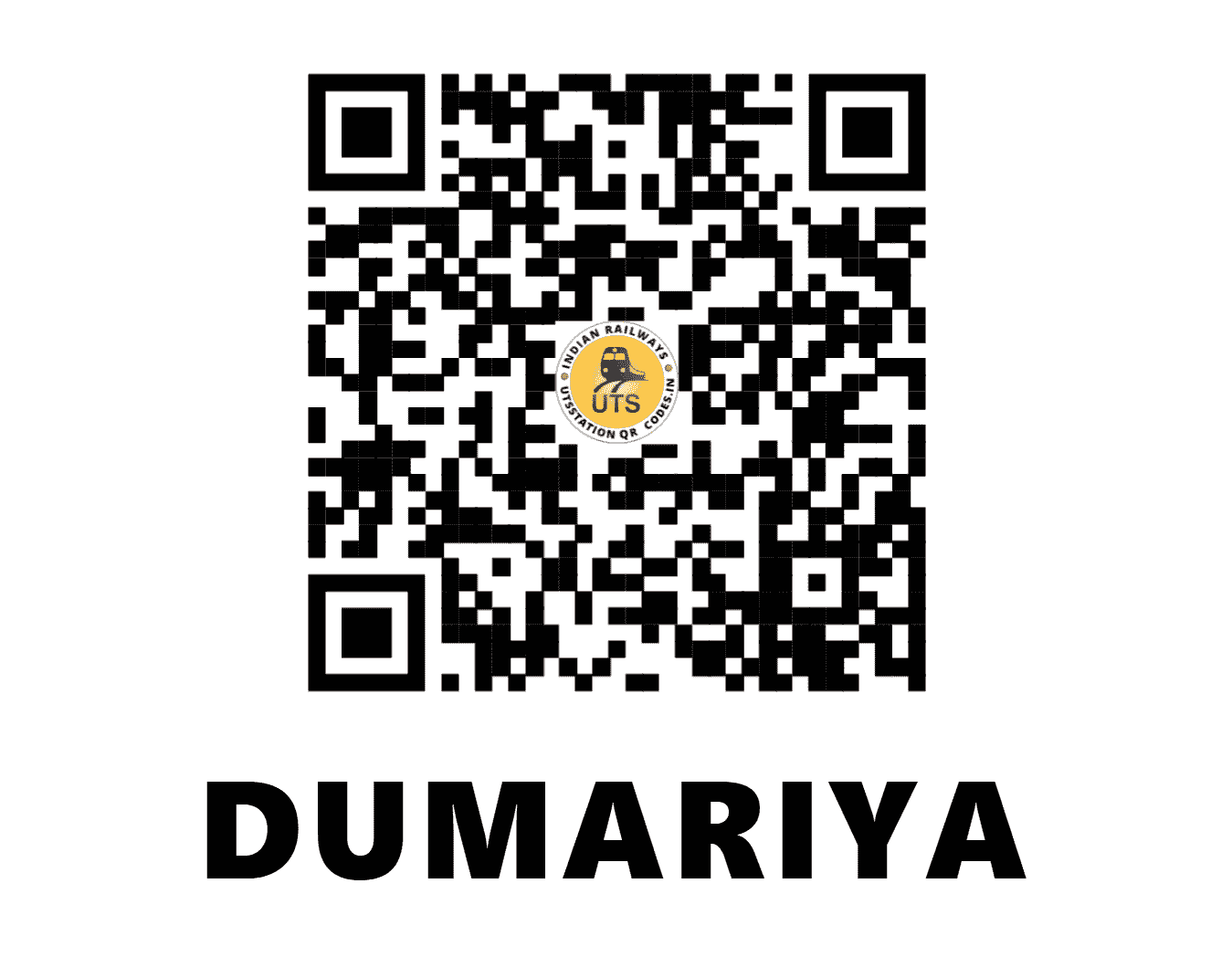 UTS QR Code for DUMARIYA - DY (WC - RAJASTHAN)