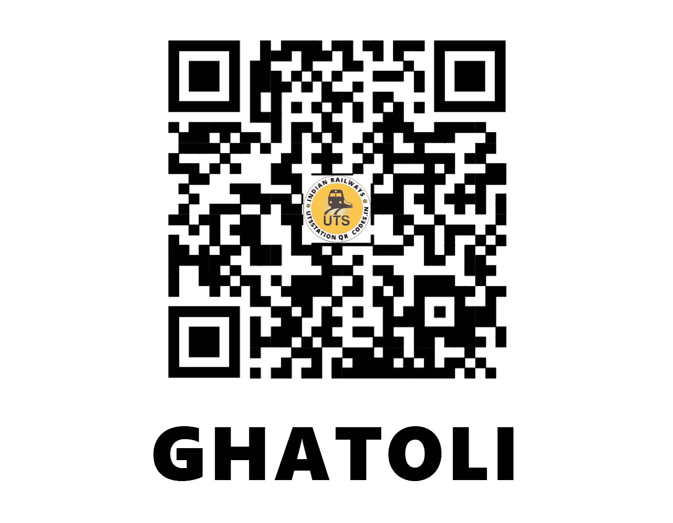 UTS QR Code for GHATOLI - GATL (WC - RAJASTHAN)