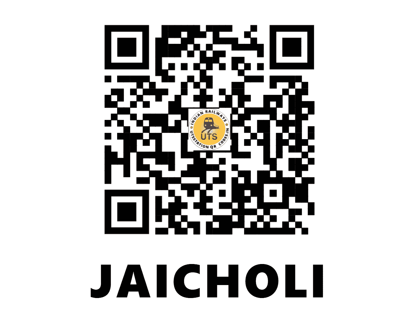 UTS QR Code for JAICHOLI - JCU (WC - RAJASTHAN)