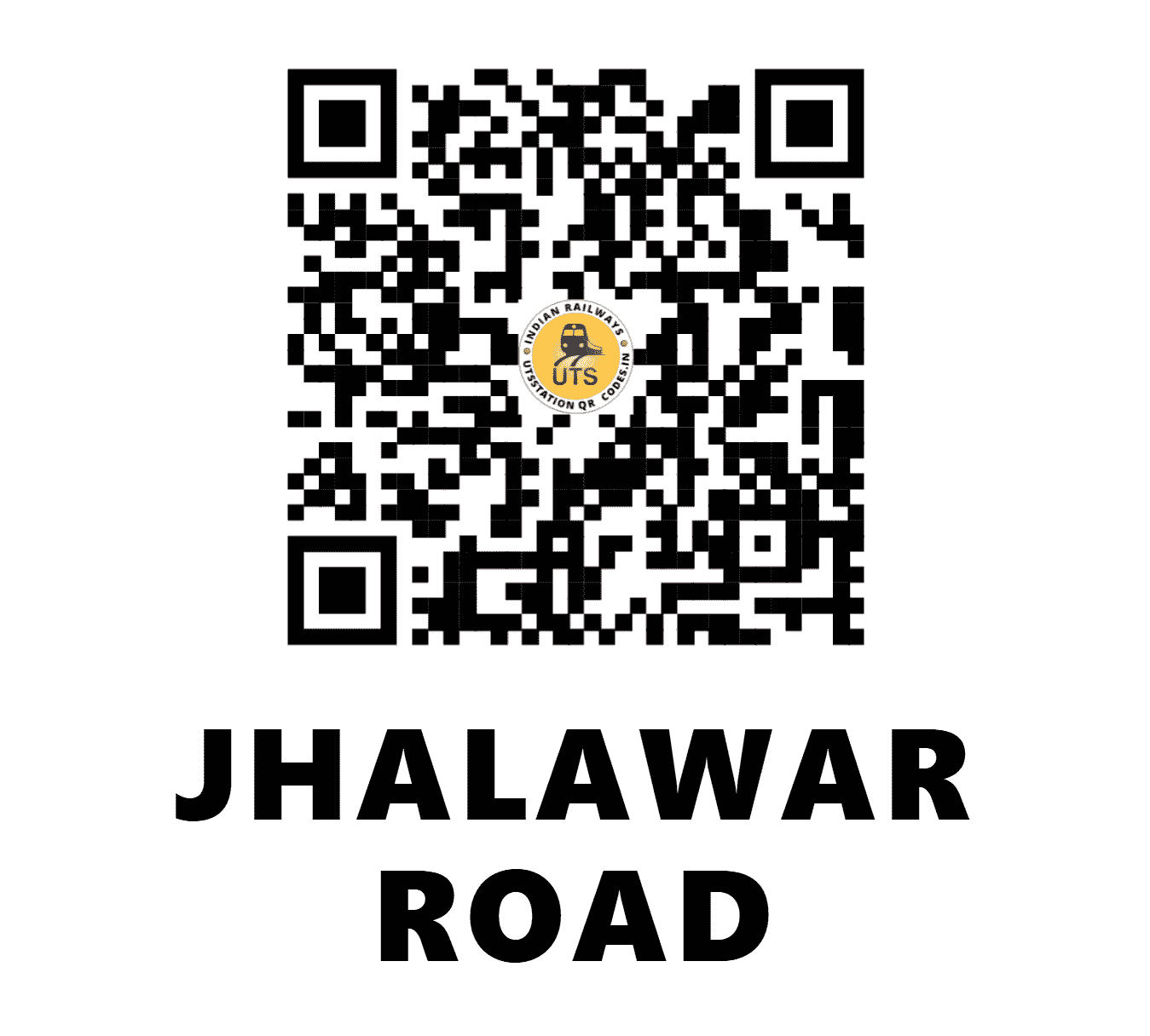 UTS QR Code for JHALAWAR ROAD - JHW (WC - RAJASTHAN)