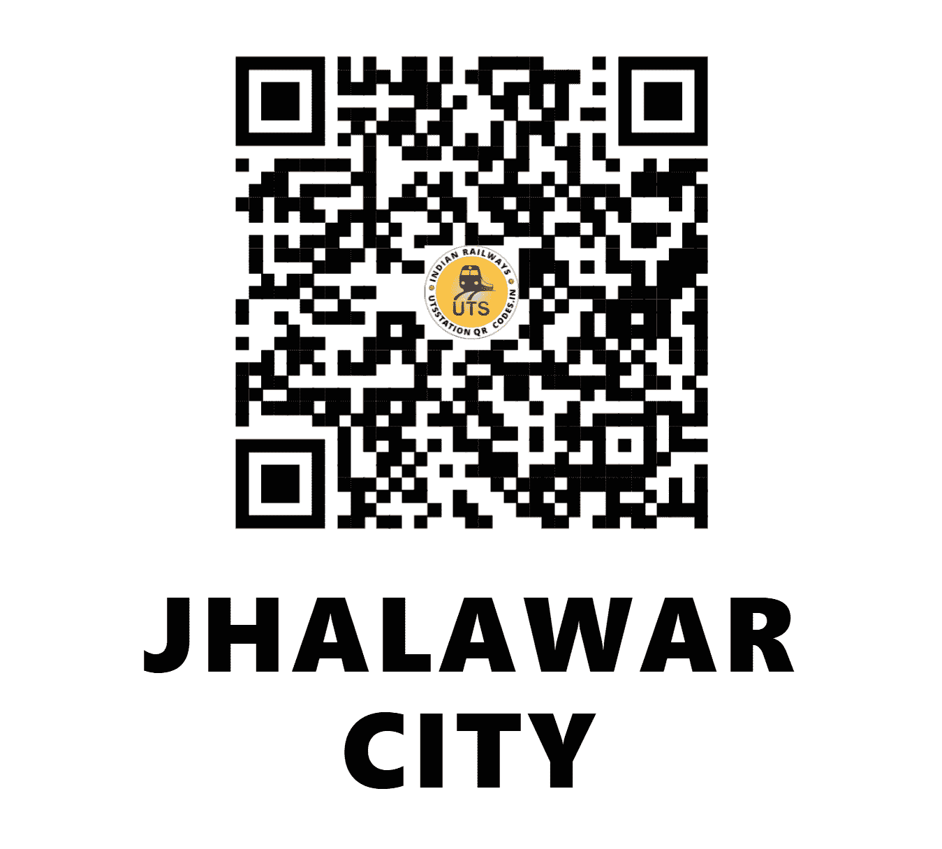 UTS QR Code for JHALAWAR CITY - JLWC (WC - RAJASTHAN)
