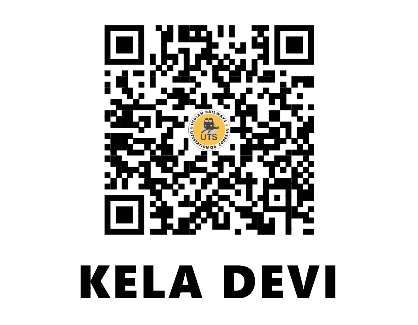 UTS QR Code for KELA DEVI - KEV (WC - RAJASTHAN)