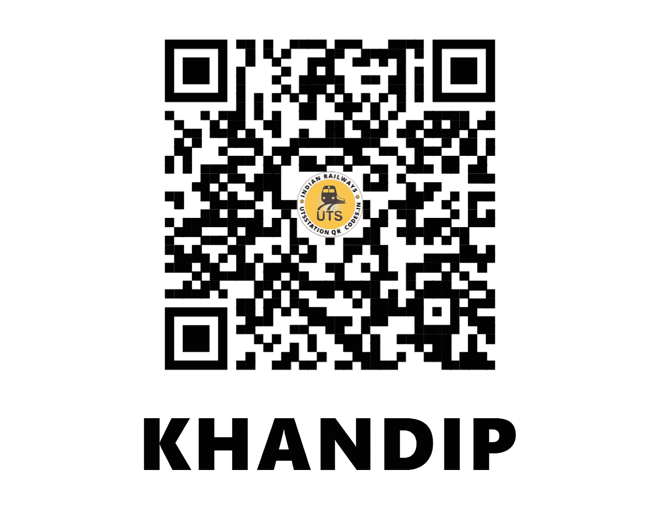 UTS QR Code for KHANDIP - KNDP (WC - RAJASTHAN)