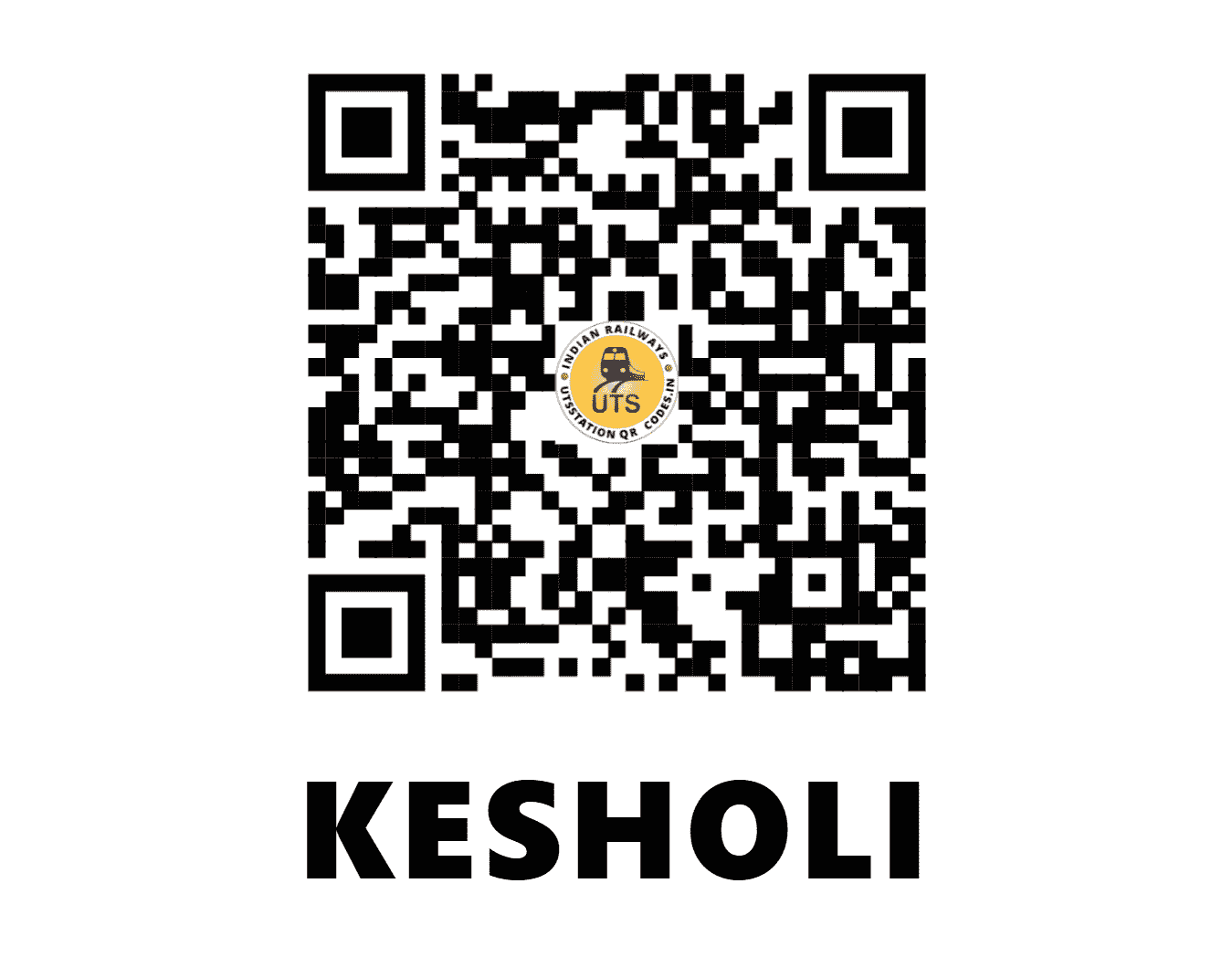 UTS QR Code for KESHOLI - KOLI (WC - RAJASTHAN)
