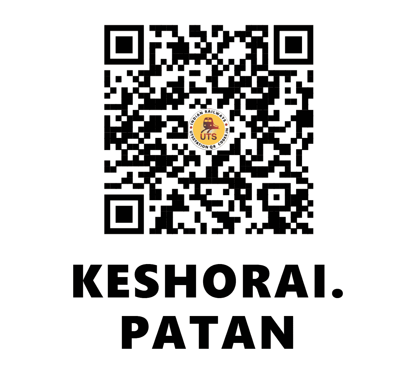UTS QR Code for KESHORAI. PATAN - KPTN (WC - RAJASTHAN)