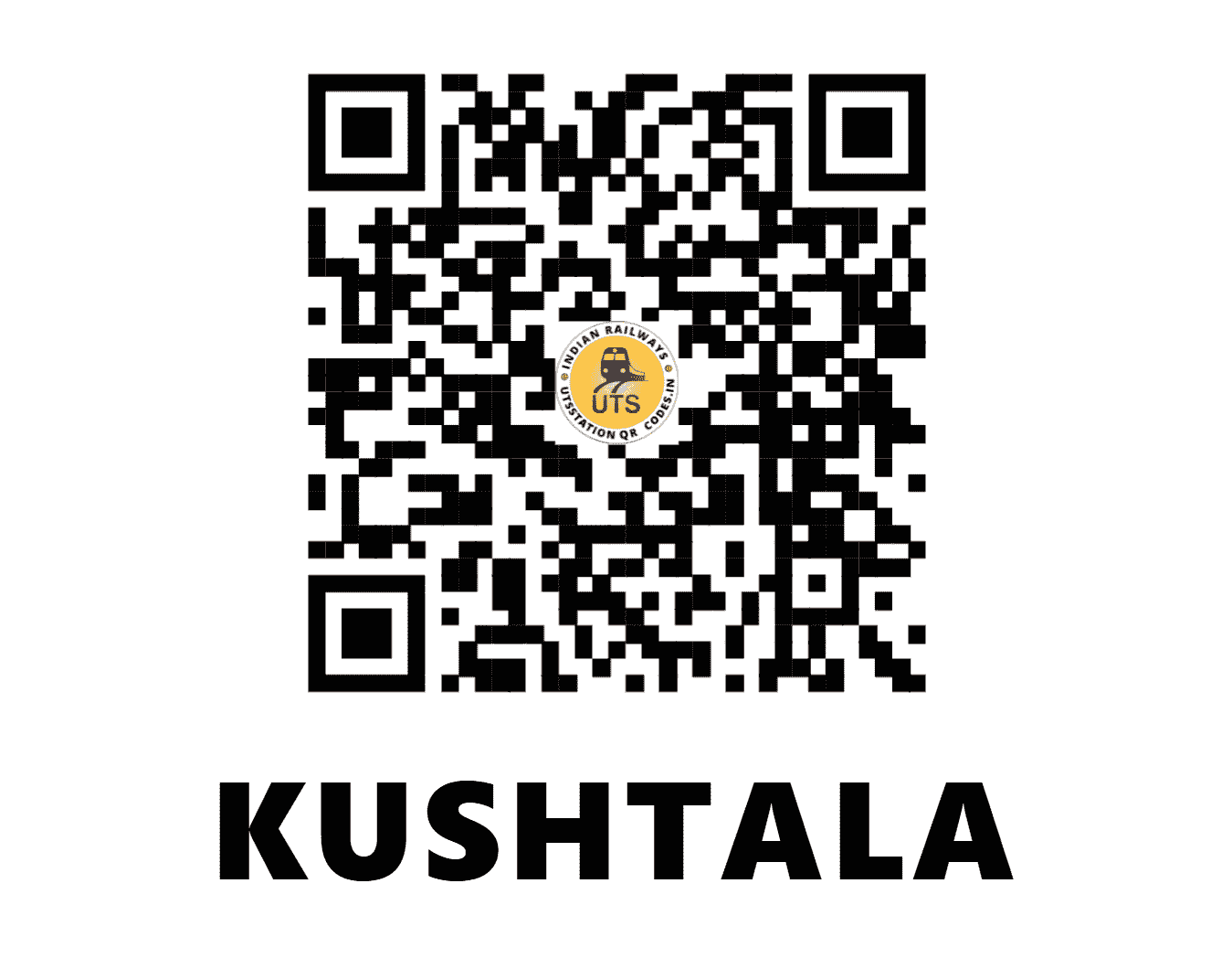 UTS QR Code for KUSHTALA - KTA (WC - RAJASTHAN)