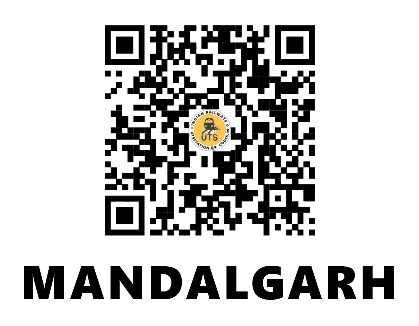 UTS QR Code for MANDALGARH - MLGH (WC - RAJASTHAN)