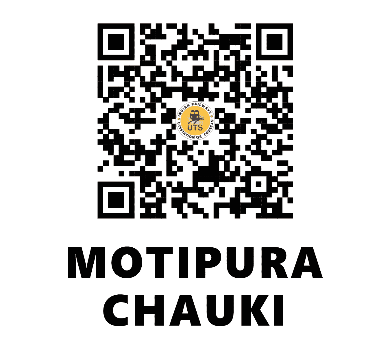 UTS QR Code for MOTIPURA CHAUKI - MTPC (WC - RAJASTHAN)