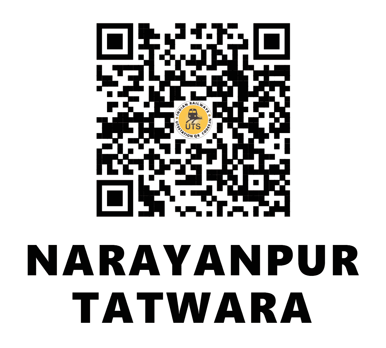 UTS QR Code for NARAYANPUR TATWARA - NNW (WC - RAJASTHAN)