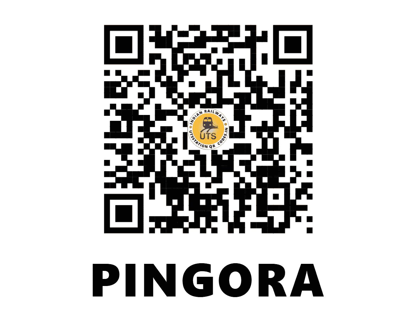 UTS QR Code for PINGORA - PNGR (WC - RAJASTHAN)