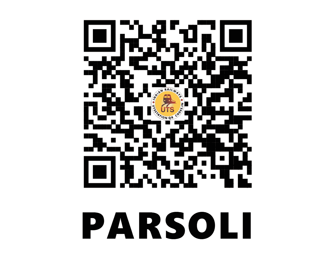 UTS QR Code for PARSOLI - PSLI (WC - RAJASTHAN)