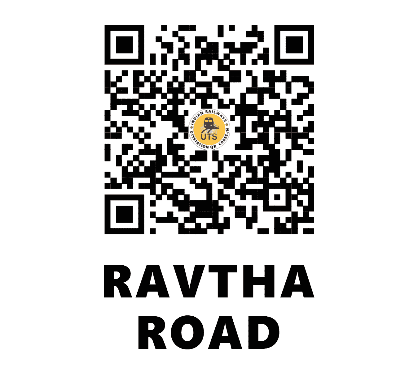 UTS QR Code for RAVTHA ROAD - RDT (WC - RAJASTHAN)