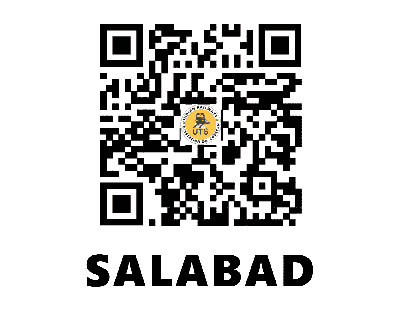 UTS QR Code for SALABAD - SABD (WC - RAJASTHAN)