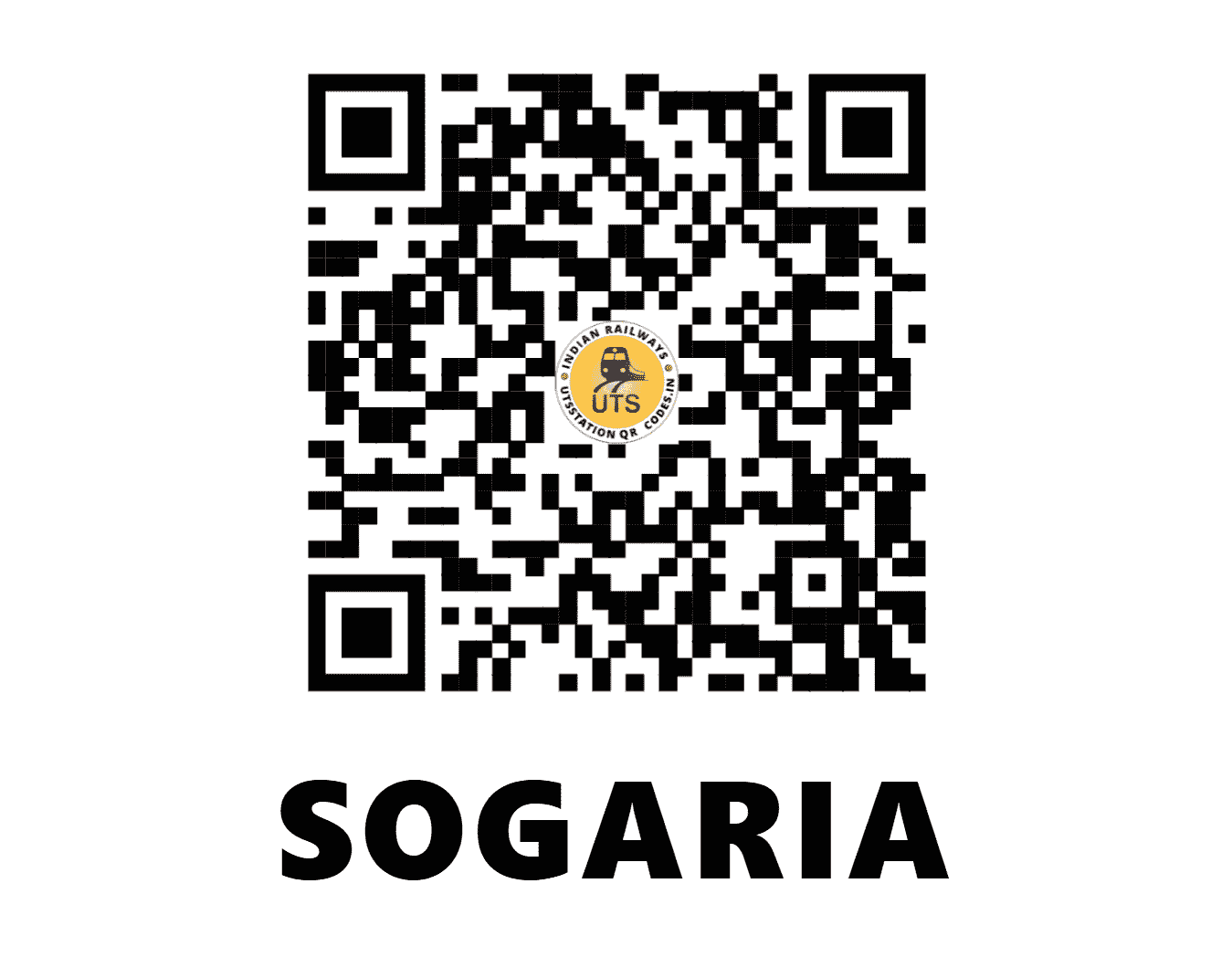 UTS QR Code for SOGARIA - SGAC (WC - RAJASTHAN)