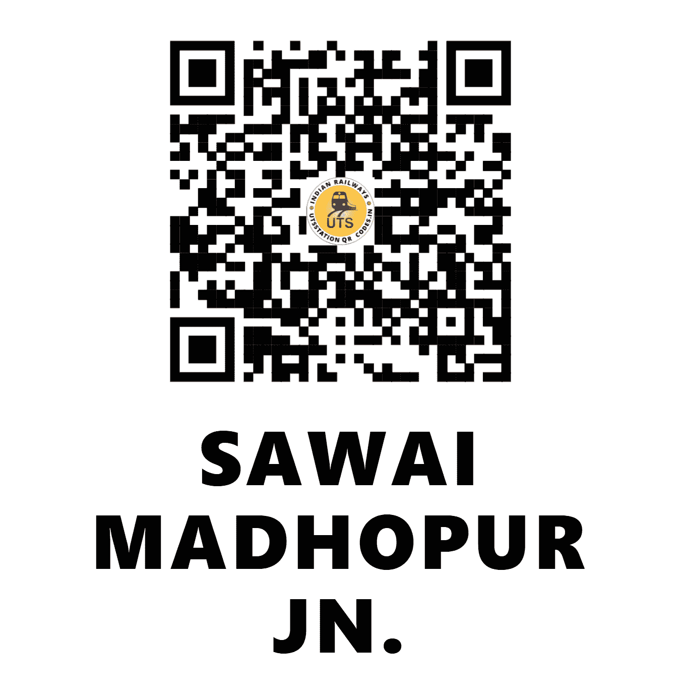 UTS QR Code for SAWAI MADHOPUR JN. - SWM (WC - RAJASTHAN)