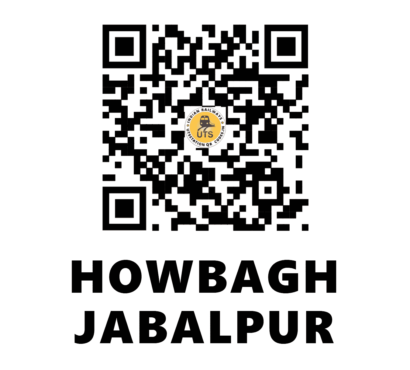 UTS QR Code for HOWBAGH JABALPUR - HBG (SB - )