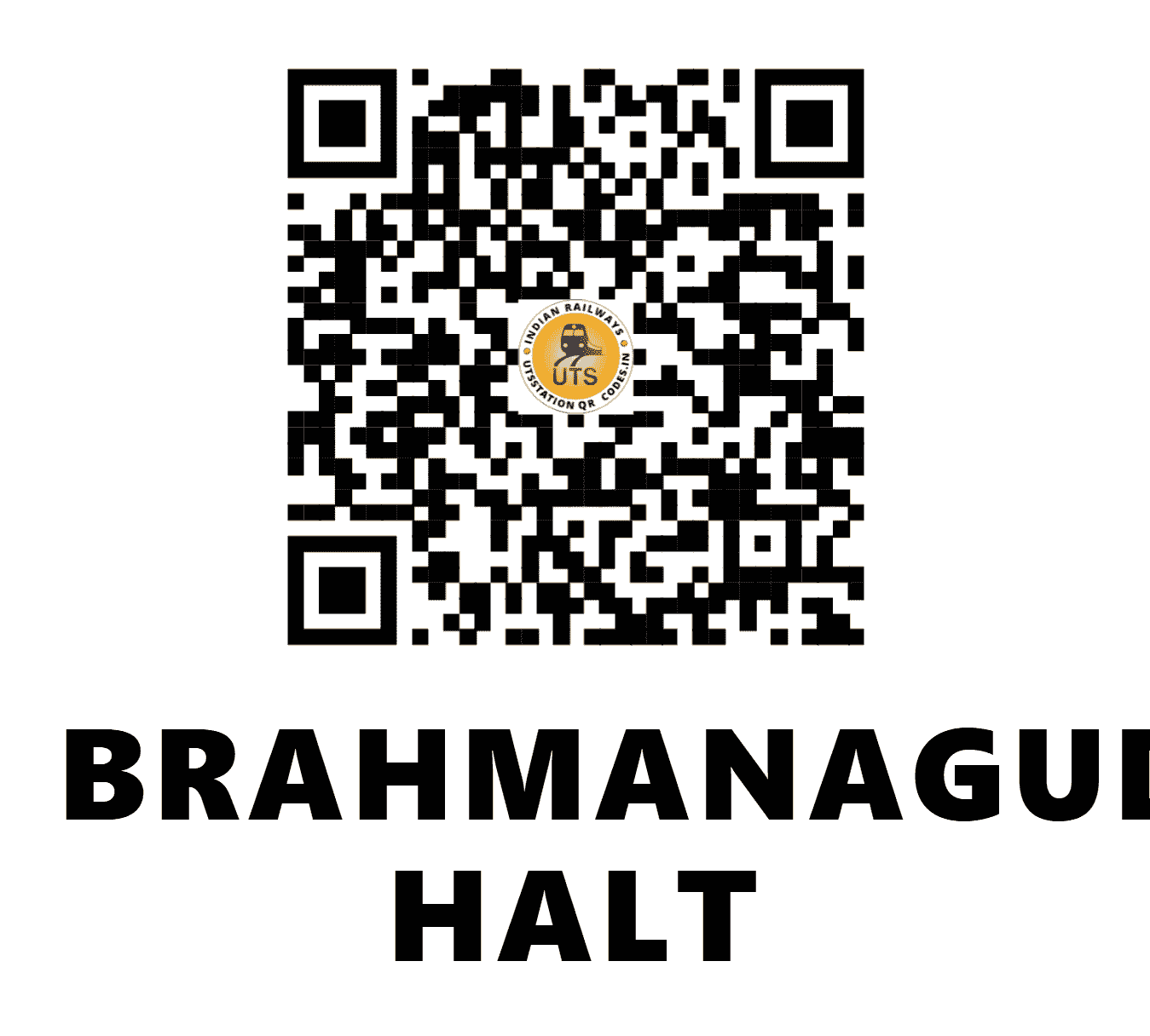 UTS QR Code for BRAHMANAGUDEM HALT - BMGM (SC - )
