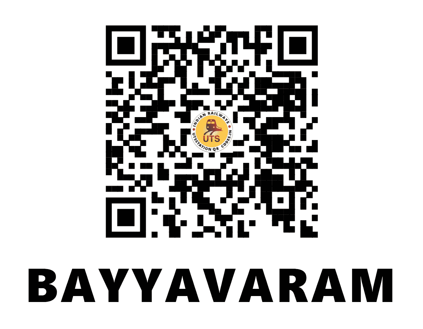 UTS QR Code for BAYYAVARAM - BVM (SC - )