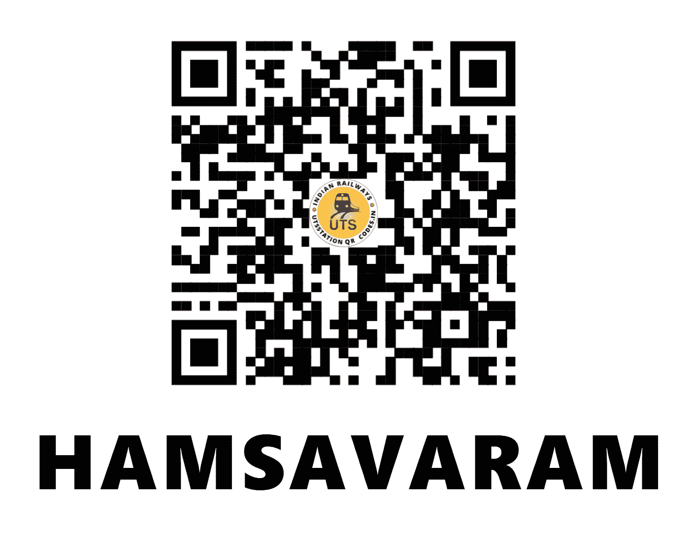 UTS QR Code for HAMSAVARAM - HVM (SC - )