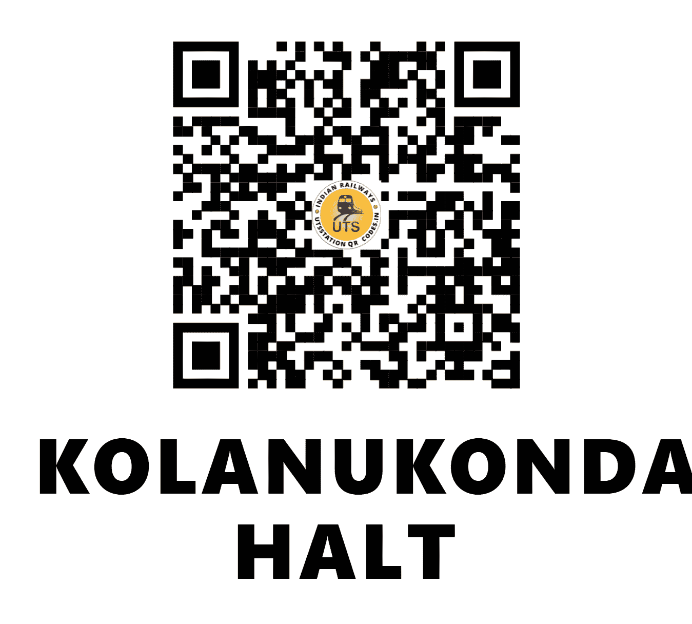 UTS QR Code for KOLANUKONDA HALT - KAQ (SC - )