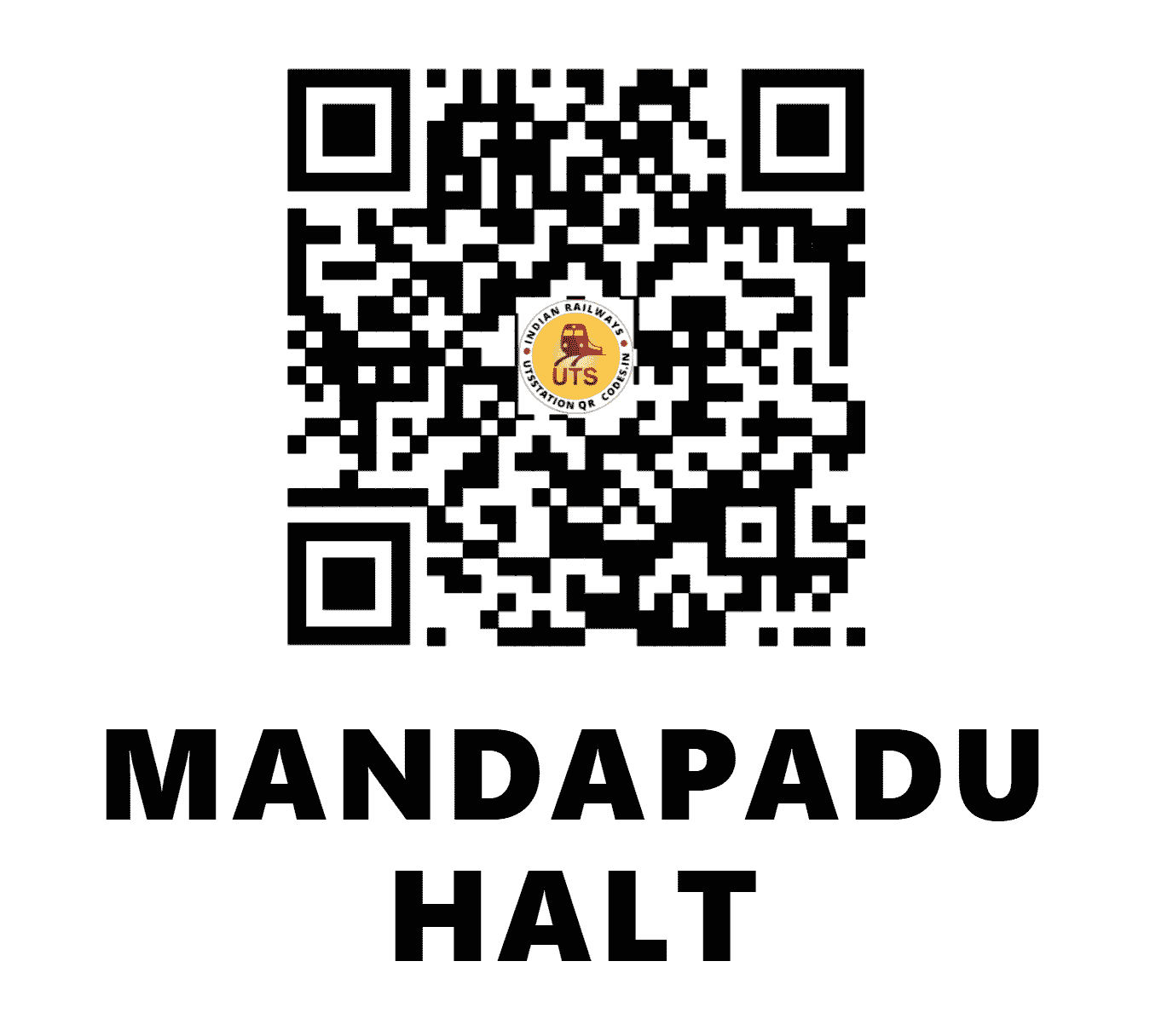 UTS QR Code for MANDAPADU HALT - MDPD (SC - )