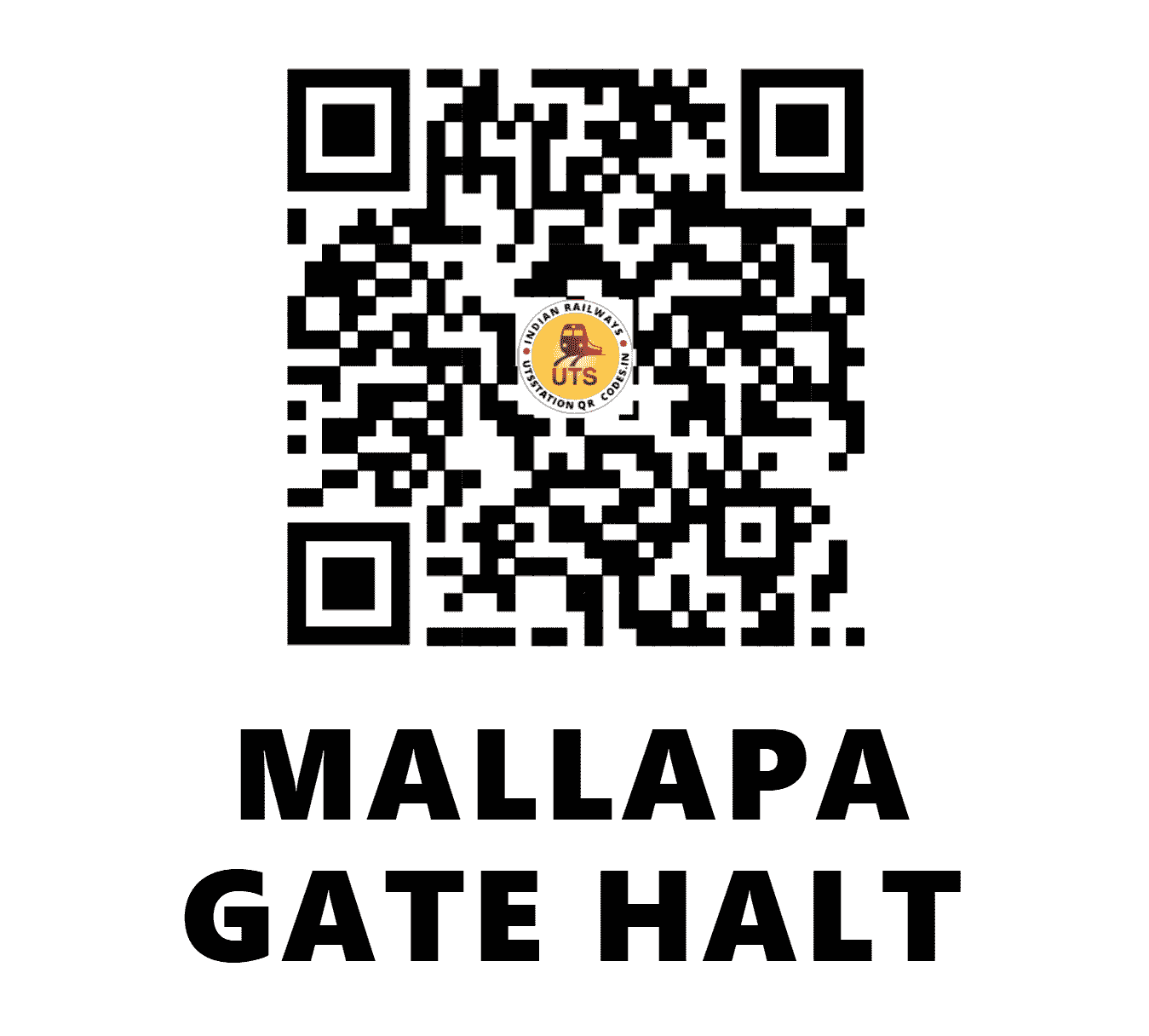 UTS QR Code for MALLAPA GATE HALT - MLGT (SC - )
