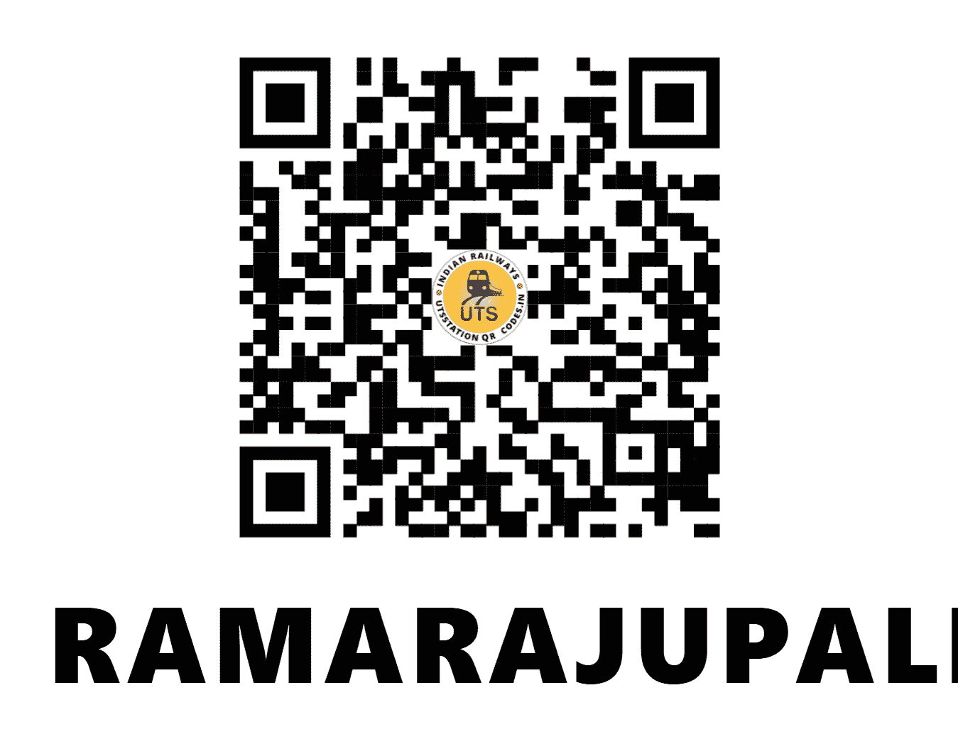 UTS QR Code for RAMARAJUPALLI - RRJ (SC - )