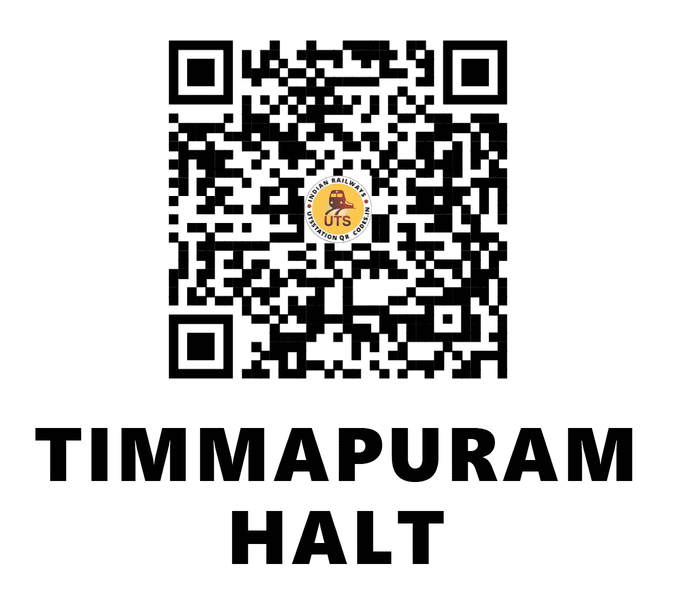 UTS QR Code for TIMMAPURAM HALT - TMPM (SC - )