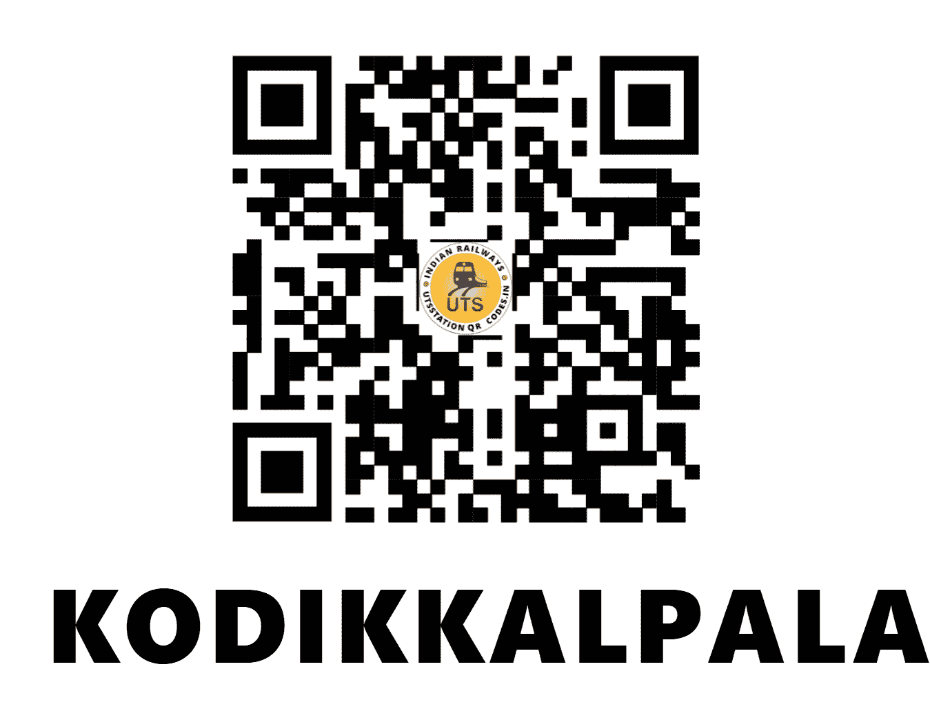 UTS QR Code for KODIKKALPALAIYAM - KOM (SR - )