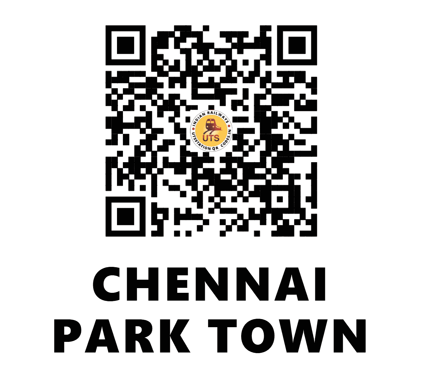 UTS QR Code for CHENNAI PARK TOWN - MPKT (SR - )