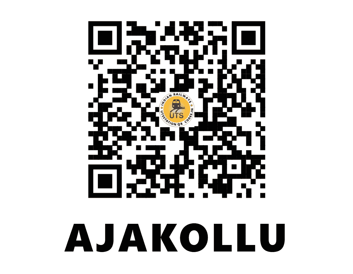 UTS QR Code for AJAKOLLU - AJK (SC - TELANGANA)