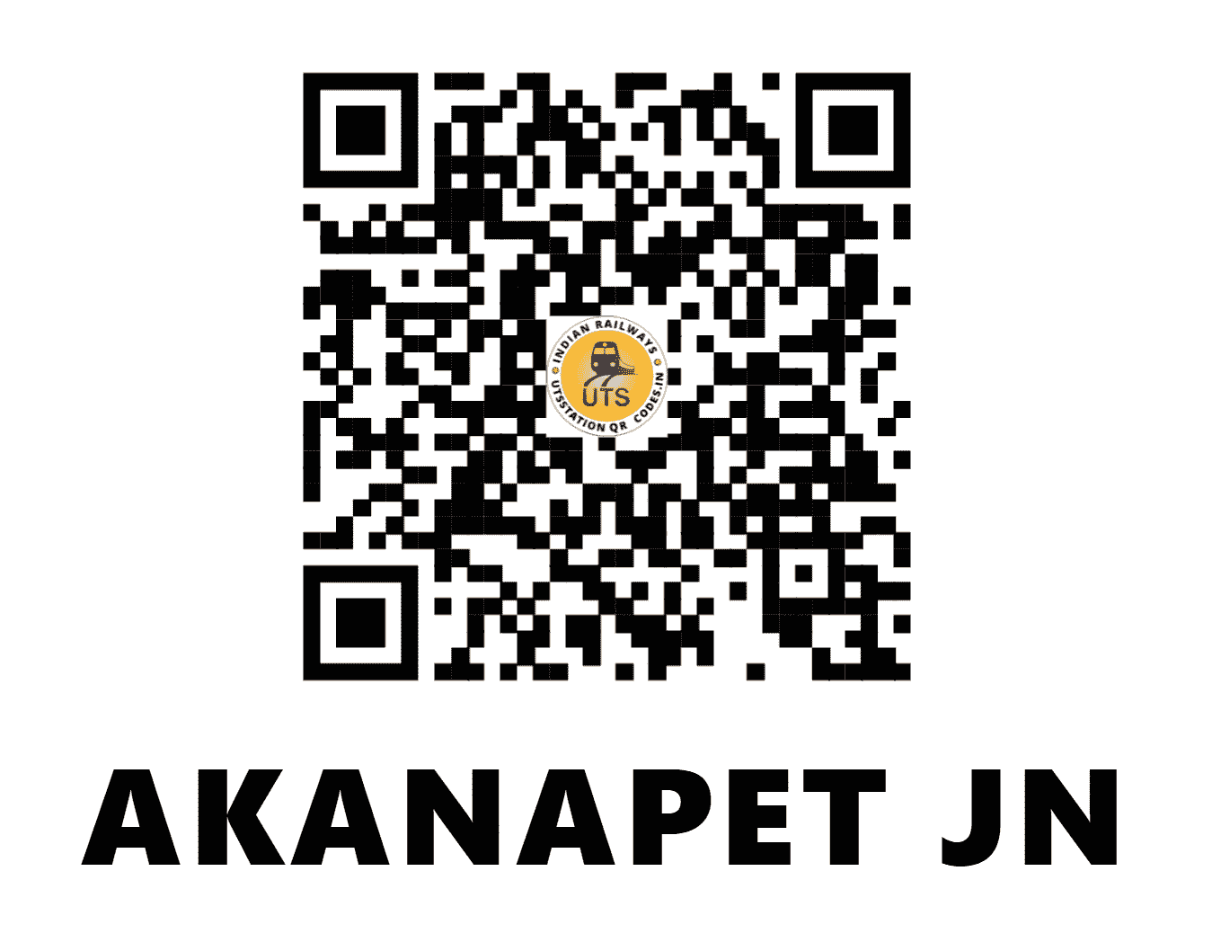 UTS QR Code for AKANAPET JN - AKE (SC - TELANGANA)