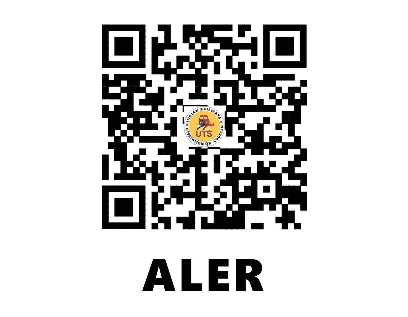 UTS QR Code for ALER - ALER (SC - TELANGANA)
