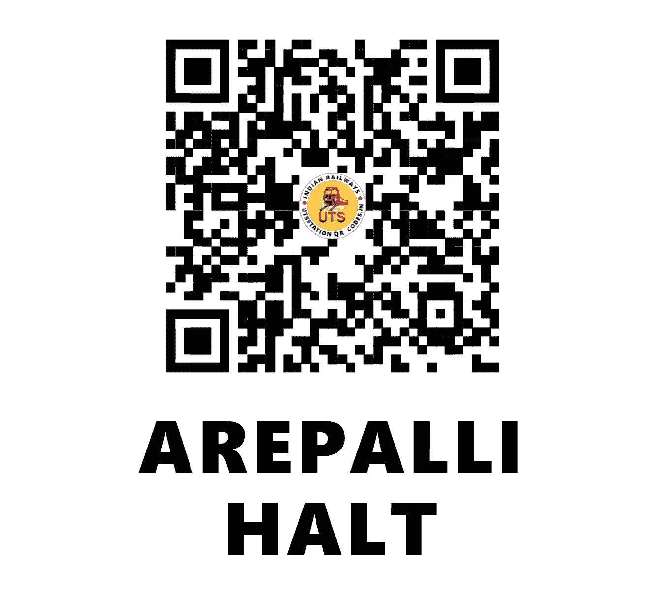 UTS QR Code for AREPALLI HALT - ARPL (SC - TELANGANA)