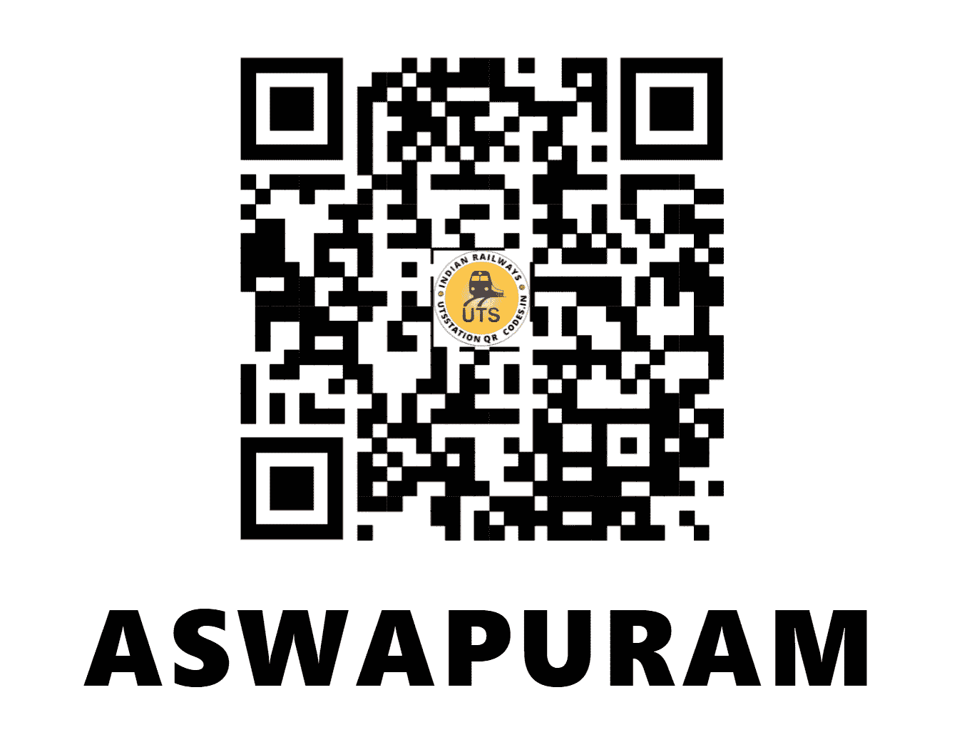 UTS QR Code for ASWAPURAM - AWM (SC - TELANGANA)