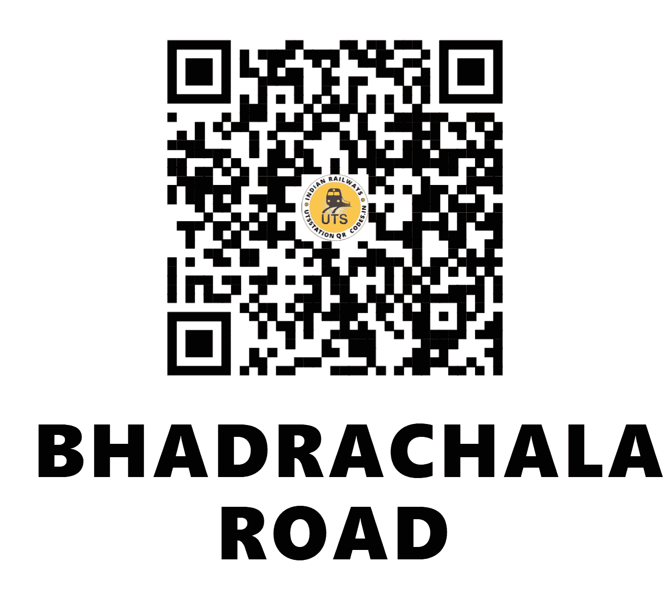 UTS QR Code for BHADRACHALAM ROAD - BDCR (SC - TELANGANA)