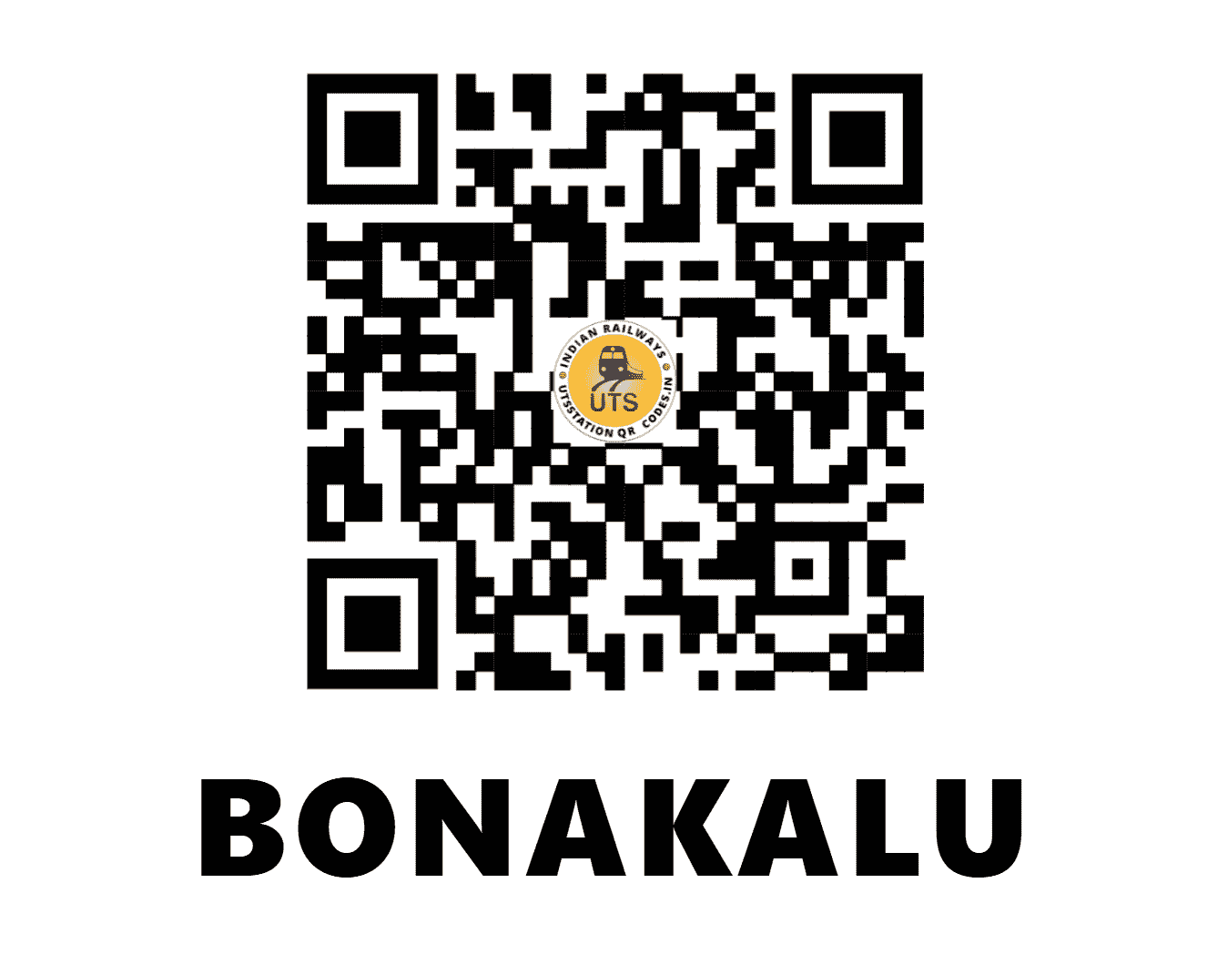 UTS QR Code for BONAKALU - BKL (SC - TELANGANA)