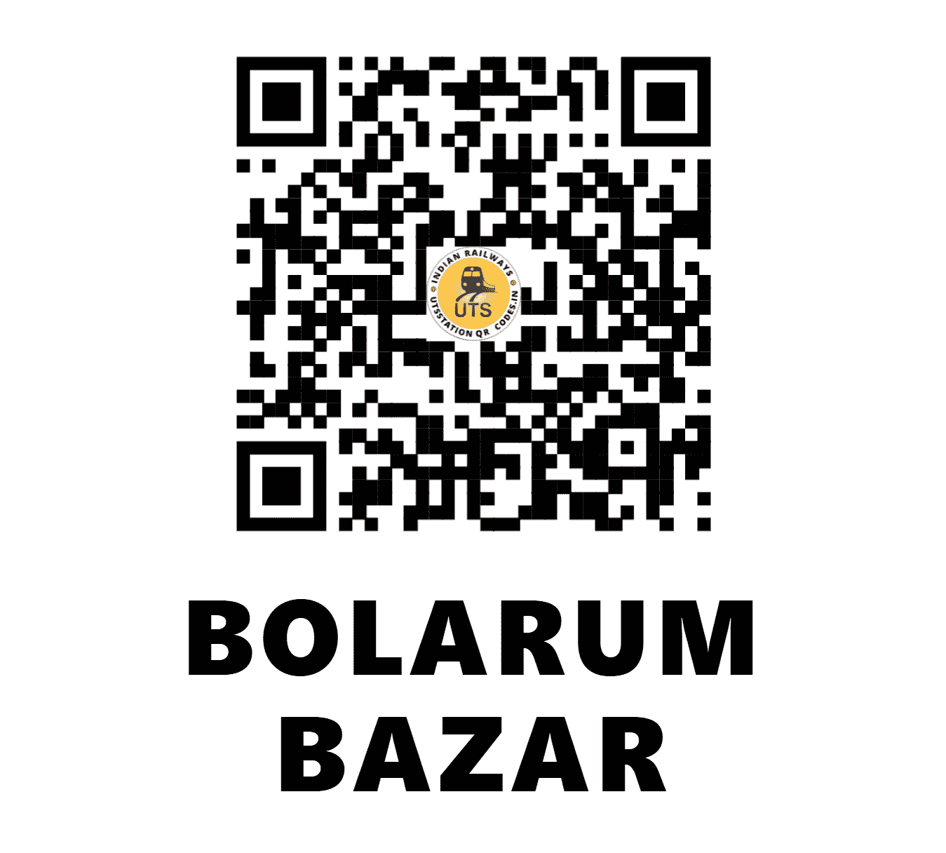 UTS QR Code for BOLARUM BAZAR - BOZ (SC - TELANGANA)