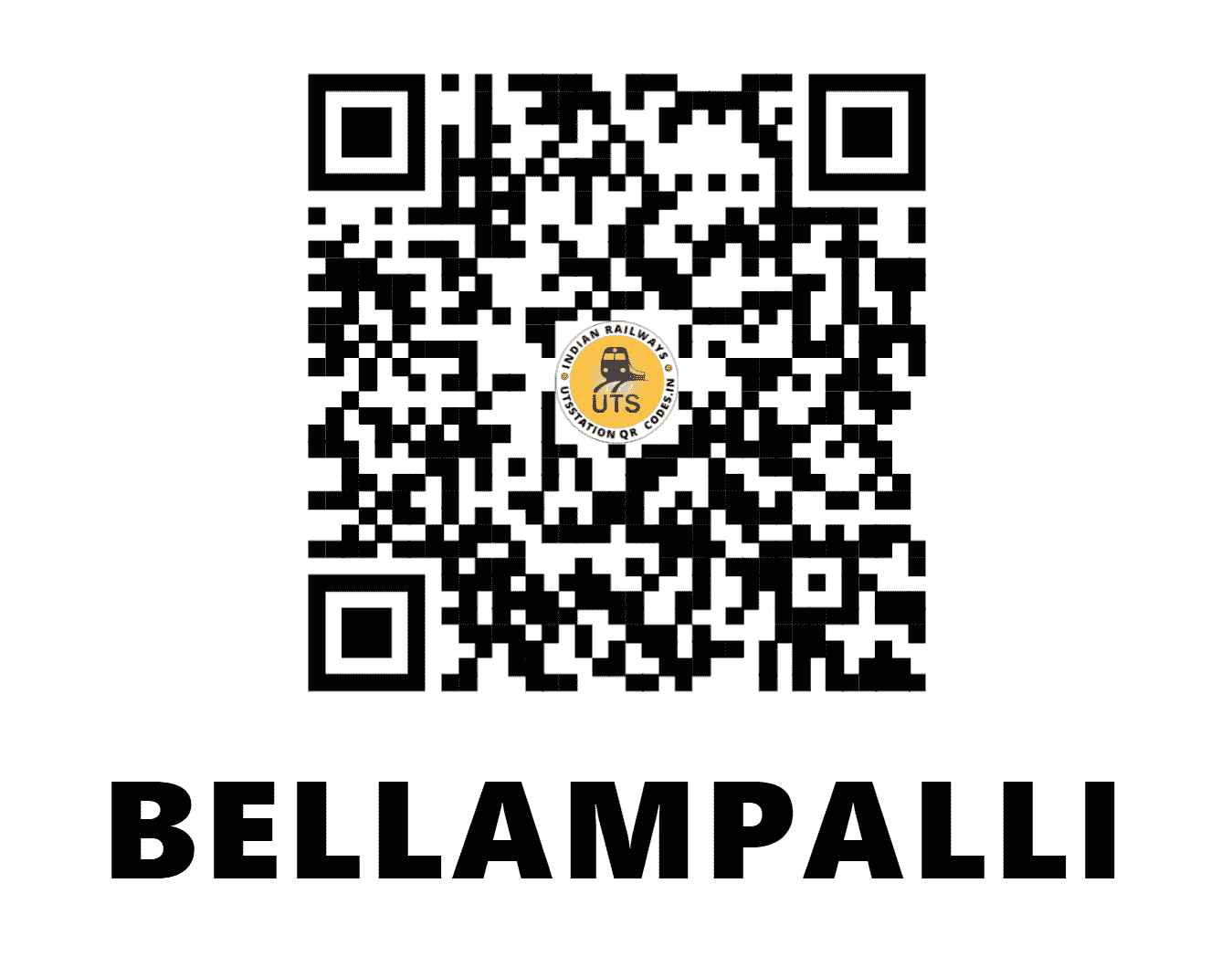 UTS QR Code for BELLAMPALLI - BPA (SC - TELANGANA)