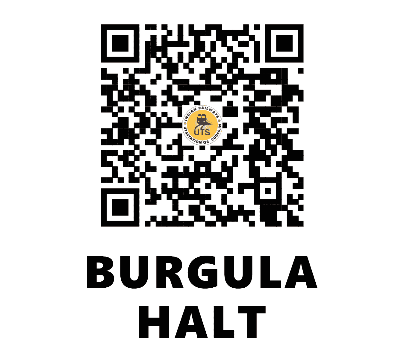 UTS QR Code for BURGULA HALT - BRGL (SC - TELANGANA)
