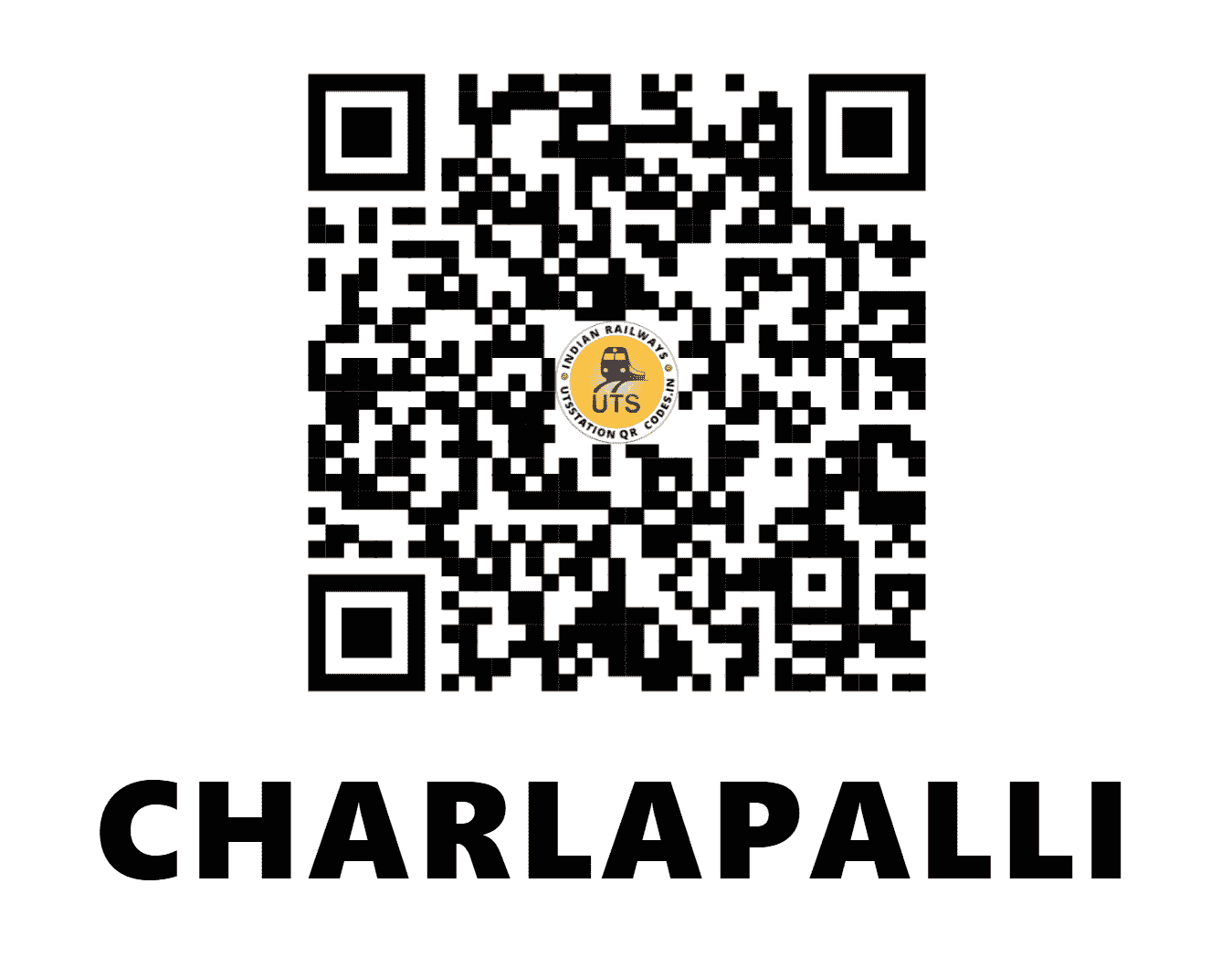 UTS QR Code for CHARLAPALLI - CHZ (SC - TELANGANA)