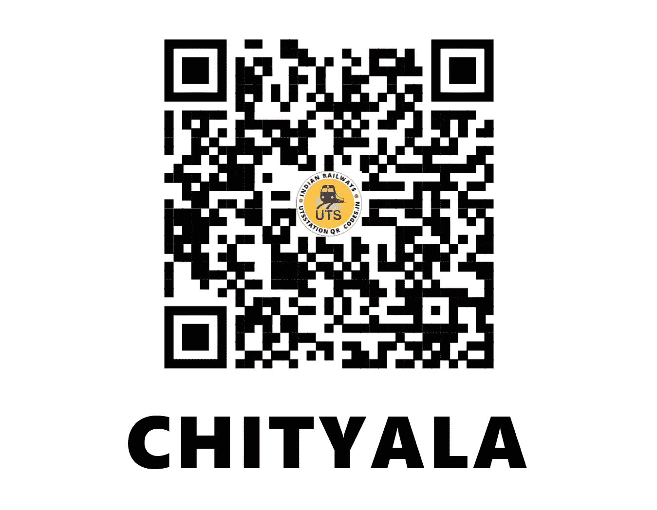 UTS QR Code for CHITYALA - CTYL (SC - TELANGANA)