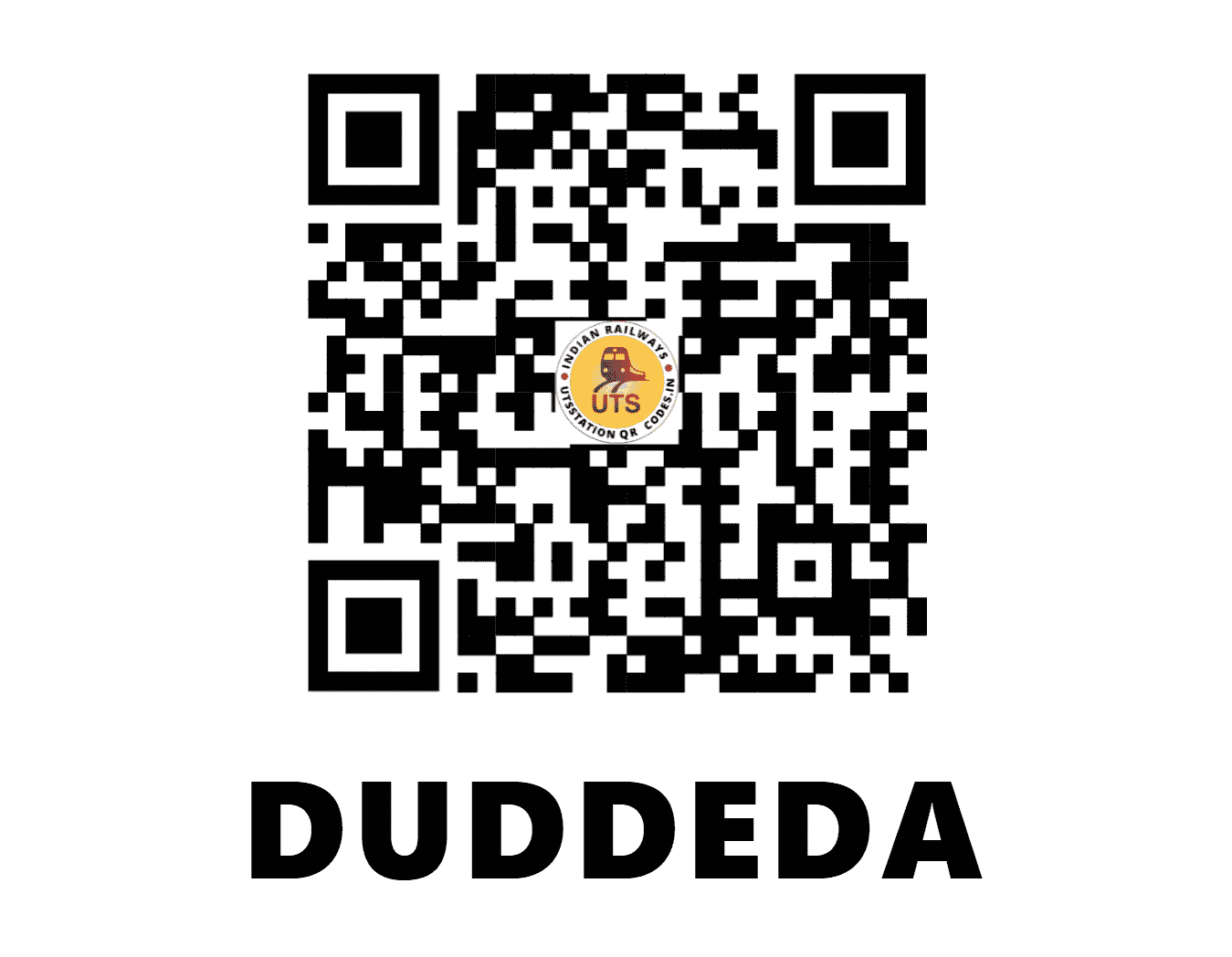 UTS QR Code for DUDDEDA - DDDA (SC - TELANGANA)