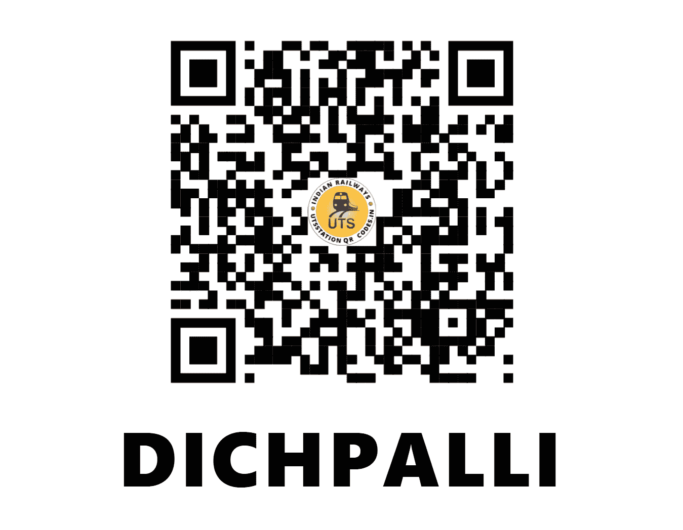 UTS QR Code for DICHPALLI - DHP (SC - TELANGANA)